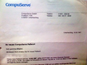 Schreiben von CompuServe vom Feb. 1997