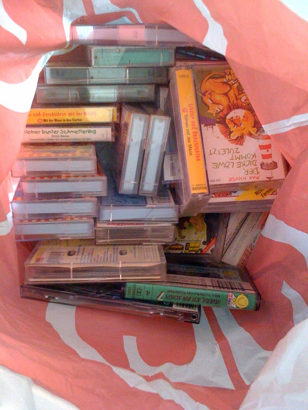 Beutel mit Kassetten