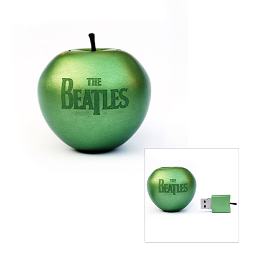 die Beatles auf einem Apfel