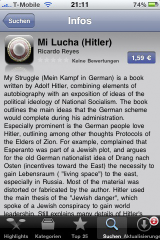 Mein Kampf im AppStore