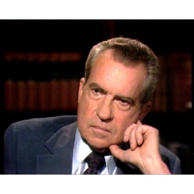 Präsident Richard Nixon im Frost-Interview. 
