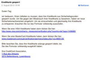 Schlechte Phishingmail