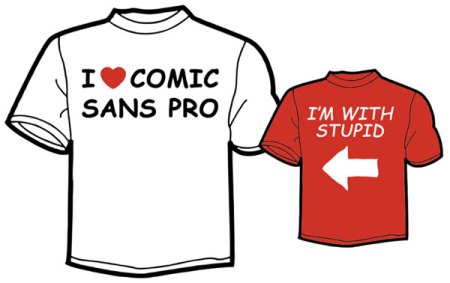 Bitte nicht noch mehr Comic Sans.