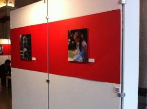 QR-Code in einer Ausstellung.