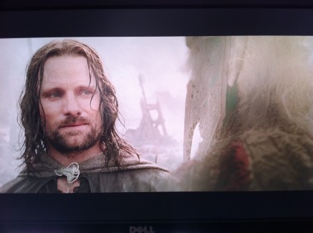 Ein bisschen zuviel Grün beim Herr der Ringe.