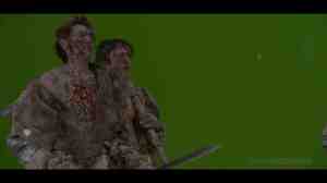 ... steht aber nur vor einer grünen Wand. 