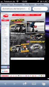 Zu klein als Landingpage für das iPhone