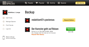 Das Backup von Posterous ist leicht.