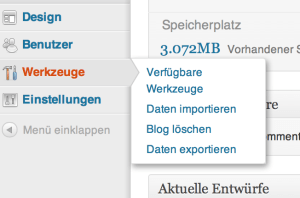 In WordPress gibt es die richtigen Werkzeuge für den Import.