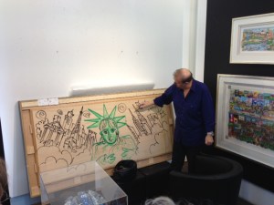 Auf die Rückseite eines Bildes malte der Künstler spontan ein zweites Bild.