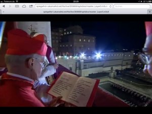 Im Internet konnte ich live das Ausrufen des neuen Papstes erleben. Mobiles Video macht es möglich.