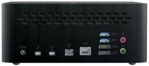 Das Echo 15 Thunderbolt Dock von hinten.