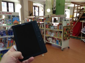 eBook-Reader in der Stadtbibliothek - kein Widerspruch.
