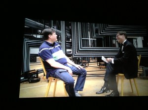 Absolut cool:  Christian Thielemann mit iPhone im Interview. 