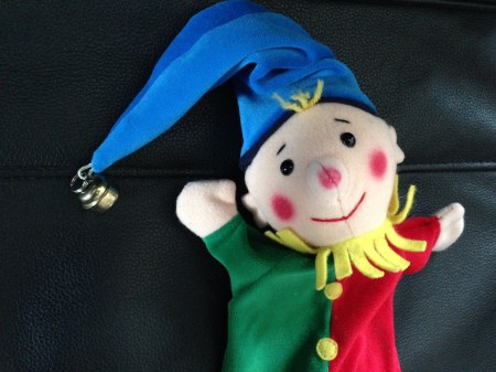 Dialog mit Kasperl als Einstimmung auf ein Seminar visuelle Präsentation.