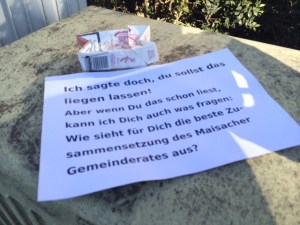 Nachdenken über die Kommunalwahl.