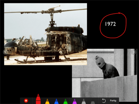 Jetzt gibt es farbige Stifte und einen Laserpointer in Keynote.