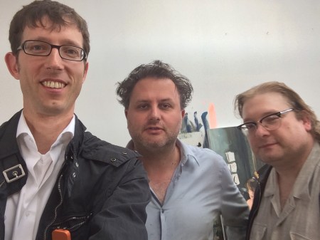 Trio beim Interview. V.l. Thomas Gerlach, Edward B. Gordon und ich.