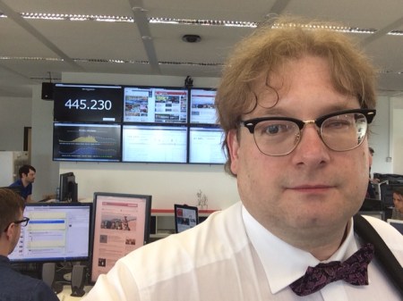 Ein wirkliches Selfie von mir in der Nachrichtenzentrale von Focus Online.