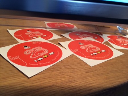 Aufkleber zum 25-jährigen Bestehen von Microsoft Office