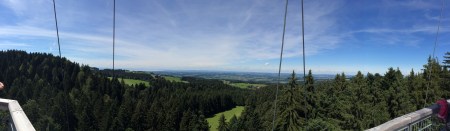 Da hinten ist der Bodensee.