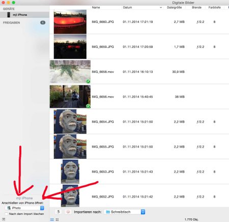 Ich mag es nicht, wenn iPhoto automatisch startet, wenn das iPhone angeschlossen wird.