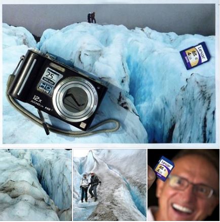 Die Kamera hat drei Jahre Eis in Alaska nicht überlebt, dafür aber die Speicherkarte.