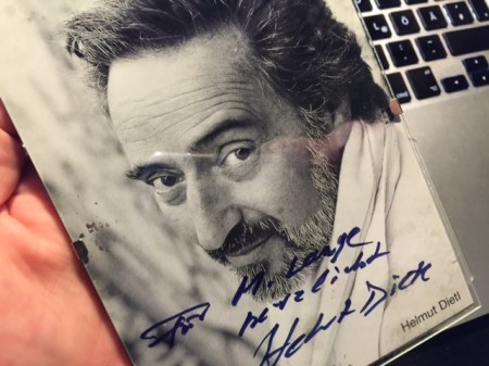 Eines der letzten Dietl-Autogramme.