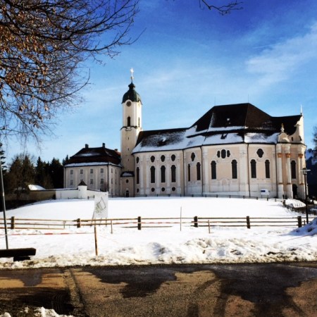 Die Wieskirche bei unserem Besuch.