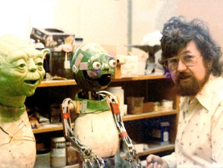 Yoda in der Produktion von  Nick Maley