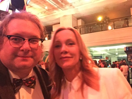 Katja Flint und ich sprachen ein paar Worte.