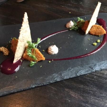 Gruß aus der Küche: Fermentierte Karotte.