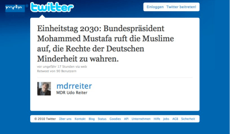Mit diesem Tweet erntete Reiter einen Shitstorm und verschwand aus Twitter.