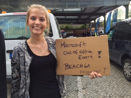 Sehr freundlich wurde ich von einer MS-Mitarbeiterin empfangen.