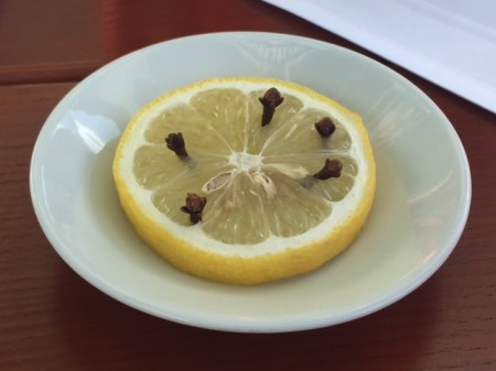 Die Kombi von Zitrone und Nelken vertreiben Wespen.