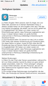 Software-Update von Periscope laden.