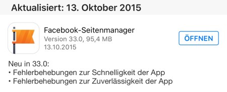 Das Versprechen von Facebook.