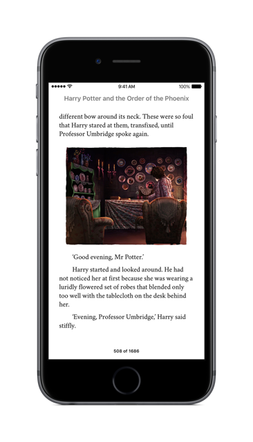 Harry Potter als iBooks auf dem iPhone. Foto: Apple