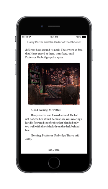 Harry Potter als iBooks auf dem iPhone. Foto: Apple