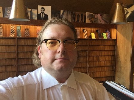 In den Geschäftsräumen von Krawatten-Hoff in München.