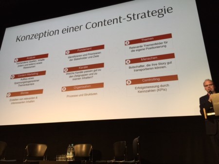 Die Content Strategie sei die Basis jeden Content Marketings. 