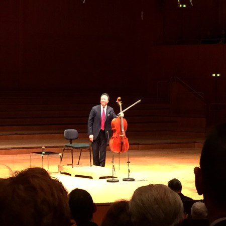 Yo-Yo Ma im Gasteig, München mit den Cello Suiten von Bach.