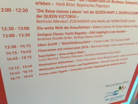 Auszüge aus dem Vortragsverzeichnis.