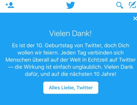 Heute feiert Twitter seinen 10. Geburtstag. 