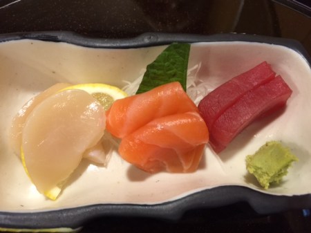 Drei Sorten Sashimi