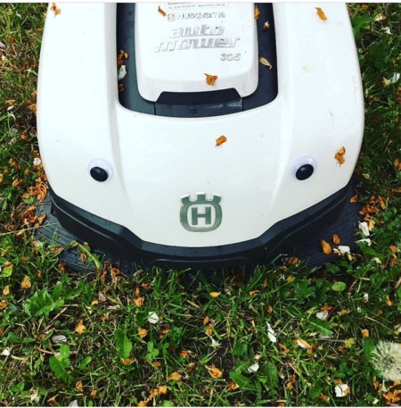 Unser R2Mäh2 hat neuerdings Augen.