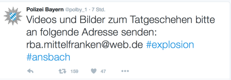 Ich war mir nicht sicher, ob sich dahinter wirklich die bayerische Polizei befindet.