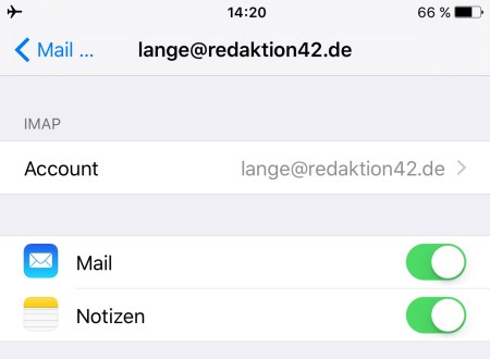 Apple Mail wieder aktivieren