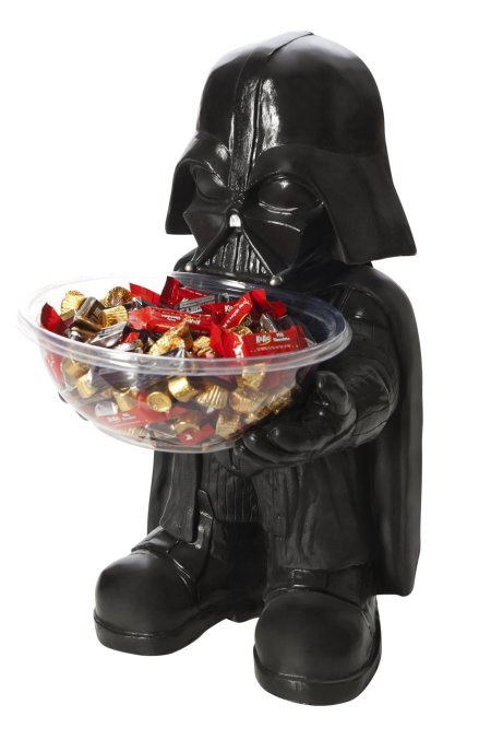 Darf Vader hält die Bonbons. 