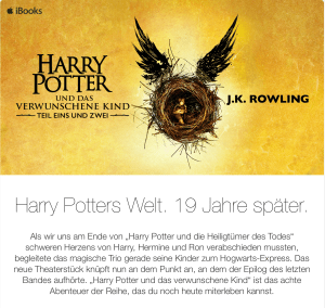 Harry Potter und das iBook von Apple.